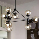 Smoked Glass Globe Black Modern Pendant Light